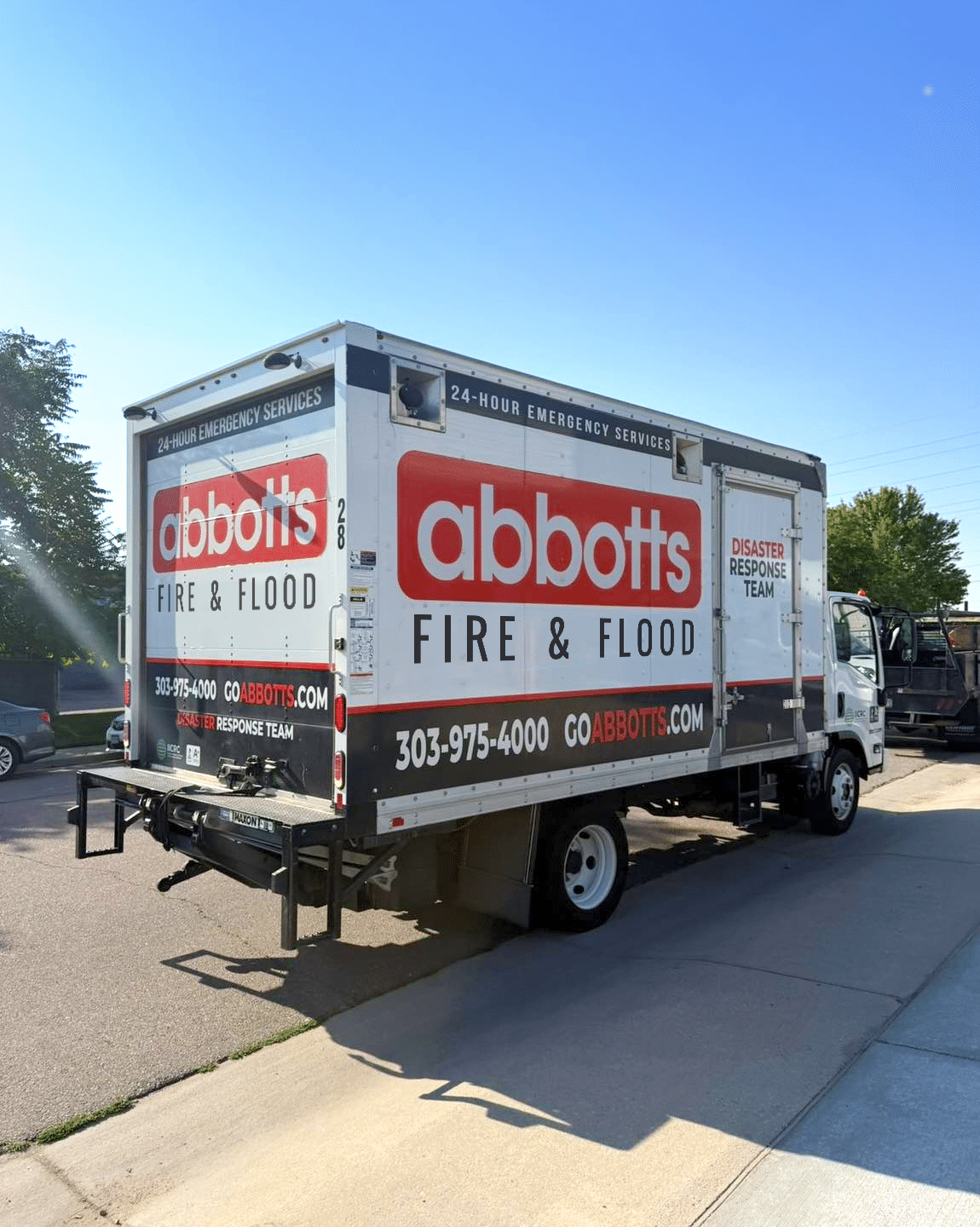 Abbott's Fire & Flood box truck