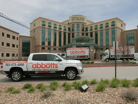 commercial-3 Abbott's truck outside a commercial office building